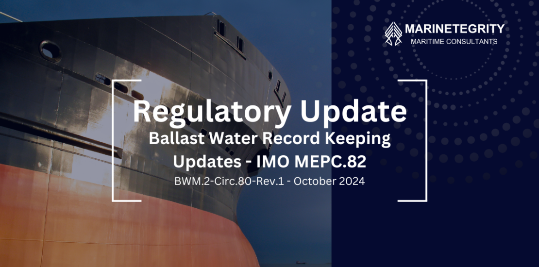 Ballast water management record keeping regulatory update BWM.2-Circ.80-Rev.1